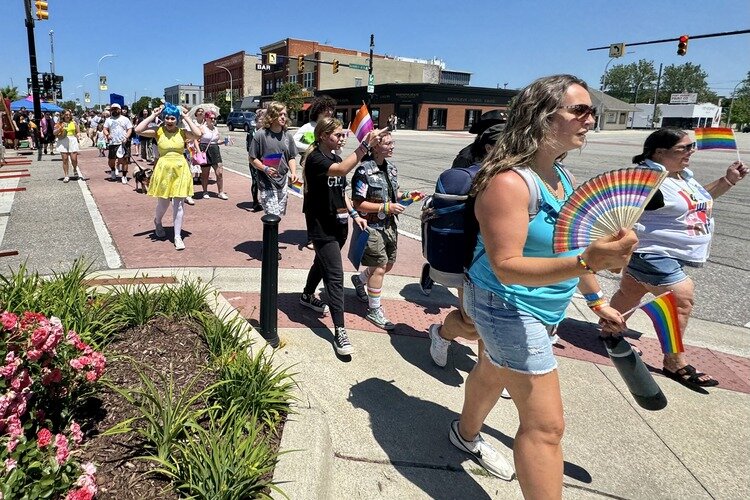 The Pride March through Port Huron.
