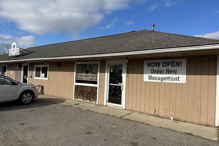 The First Cup is located at 5428 Pointe Tremble Rd. in Algonac, Michigan.