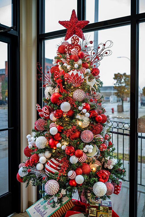 The Red Stilletos themed Christmas tree by Connie & Leah Rankin is located at Wells Fargo on Huron Avenue in downtown Port Huron.