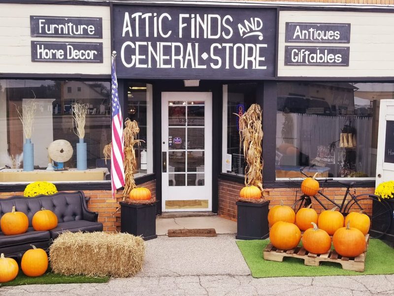 The Attic Finds is located off of Dixie Highway in Fair Haven, Michigan.