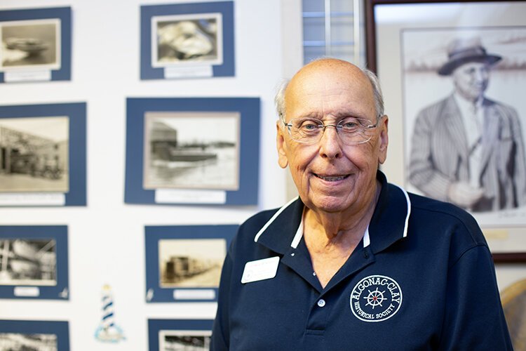 George Burgess, Docent of the Algonac-Clay Township Historical Society.
