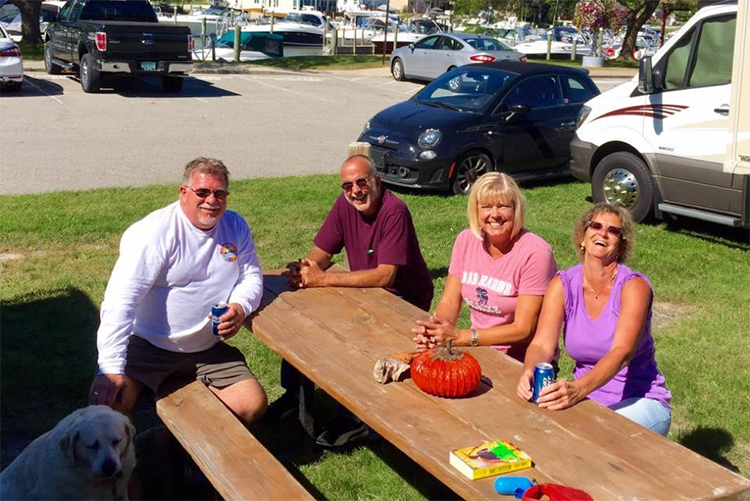 Campground at St. Clair Boat Harbor in St. Clair, Michigan.