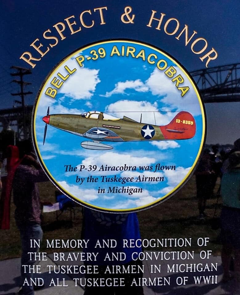 The Tuskegee Airmen memorial, first unveiled on Saturday, Aug. 28, in Port Huron. (Photo: Harold Powell)