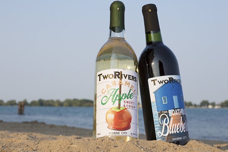 "The boathouse blueberry is one of our top sellers...It kind of tastes like a blueberry pie," says Julie Swantek, owner of TwoRivers Winery. "That one we are having a hard time keeping on the shelves."