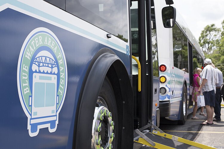 "So we structured a lot of pilots in Southeast Michigan — Blue Water is our first public transit agency to deploy zero-emission electric buses — but we have several others that are going to be deploying over the next two years and we have other types of vehicles that are going to be deploying the first of its kind in Michigan." says Lynn Felcyn, Electrification Strategy & Business Development Program Manager for DTE Energy. (Photo: Liz Fredendall)