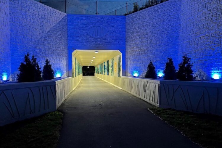 A mock-up of the new-look Military Street tunnel on the Blue Water River Walk.