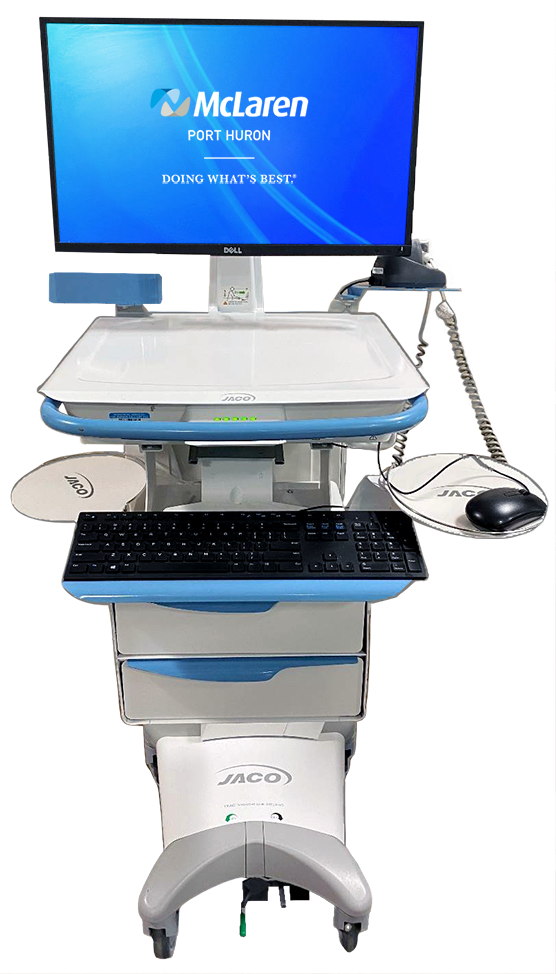 “The Workstations on Wheels are an integral part of daily patient care,” says Sara Tait, director of the McLaren Port Huron Foundation.