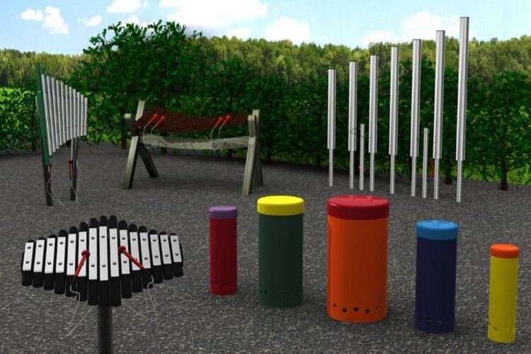 A rendering of the Marine City Musical Parklet