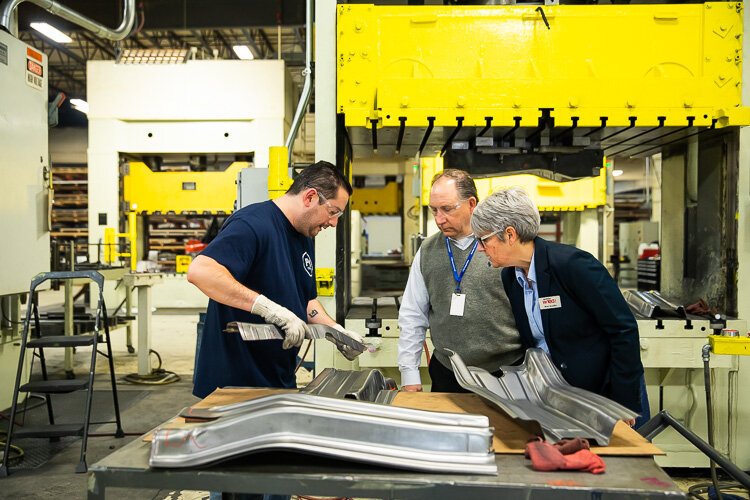 PTM employees explain what parts they are creating.