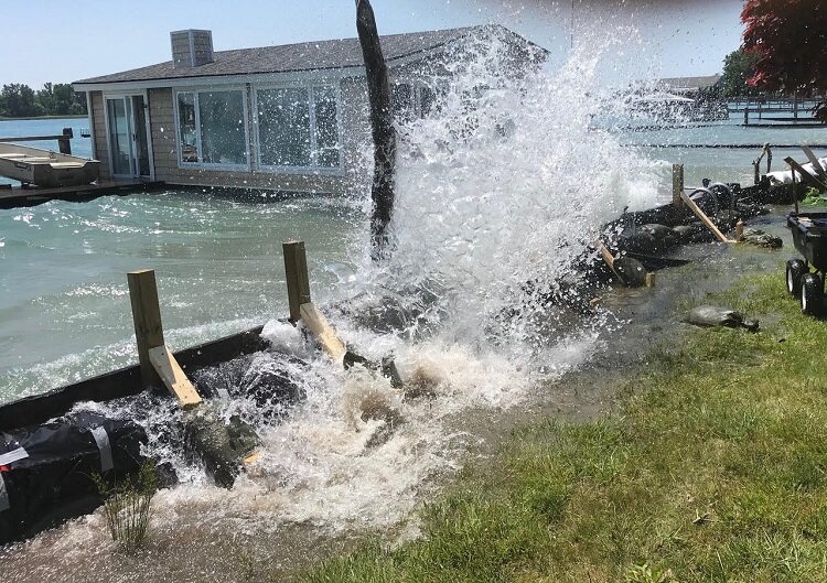 Too much wake from passing boats creates significant problems for those living along the water in Clay Twp.