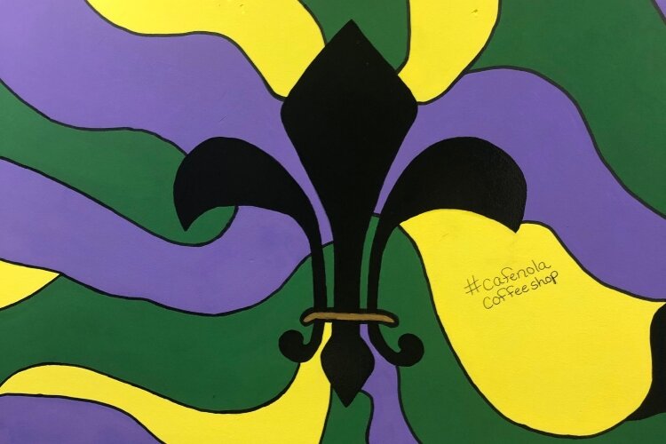 The featured selfie wall is a perfect place to snap a photo of your favorite drink.