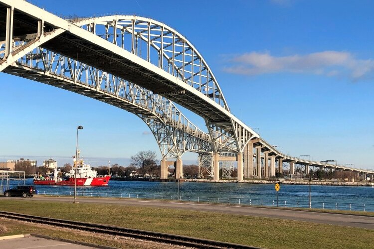 Even on a frigid winter's day, the Blue Water Bridge is a sight to see.