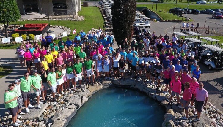 Golf outing supporters represent hope for cancer patients. 