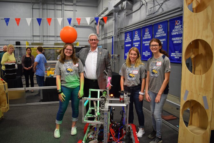 Robotics team members are excited to have a dedicated practice space.