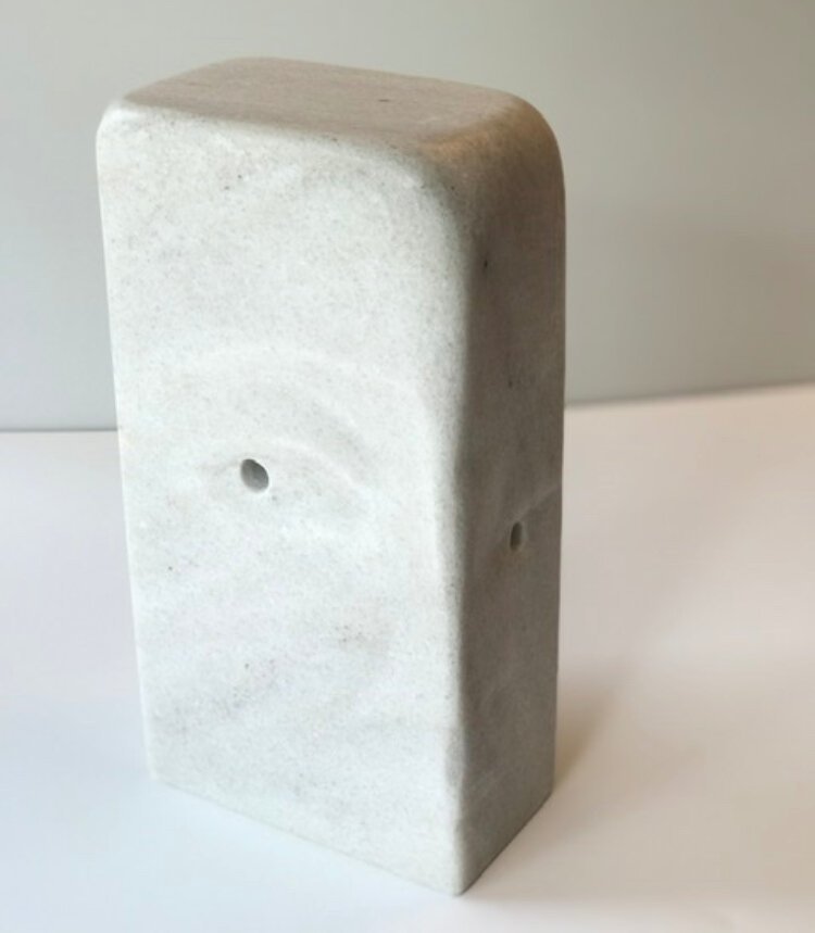 Dave Fry created this stone piece entitled "People."