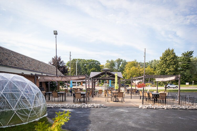 Four Star Grille now offers an igloo and patio for outdoor dining.
