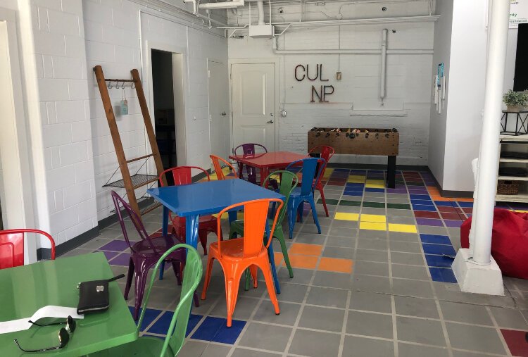 Bright and colorful spaces fill the River Rec Teen Zone