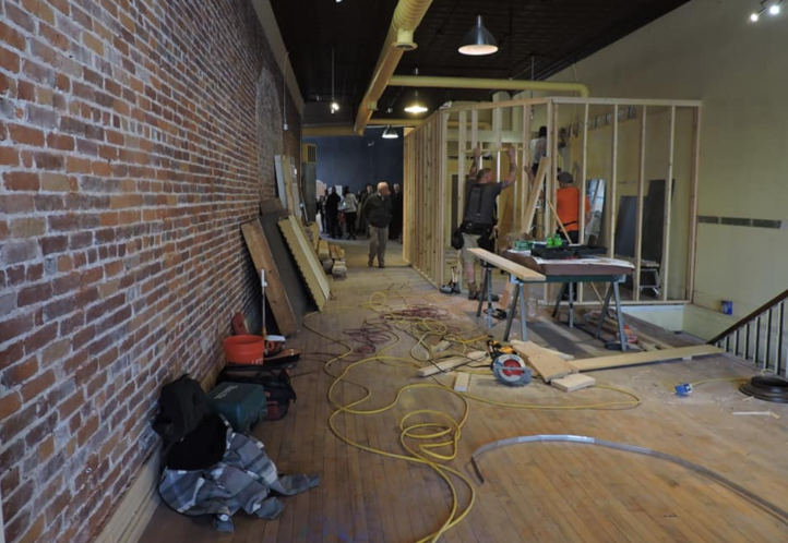 Crews are working to transform 908 Military into a radio station.