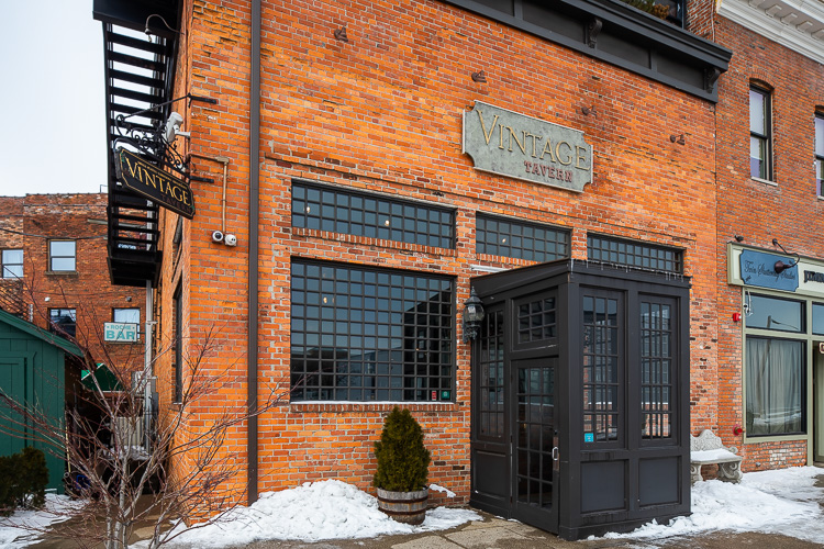Guests are greeted by a unique entrance at Vintage Tavern