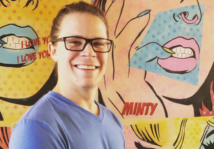 Nathaniel Bottenfield is ready to roast the perfect coffee for his customers.