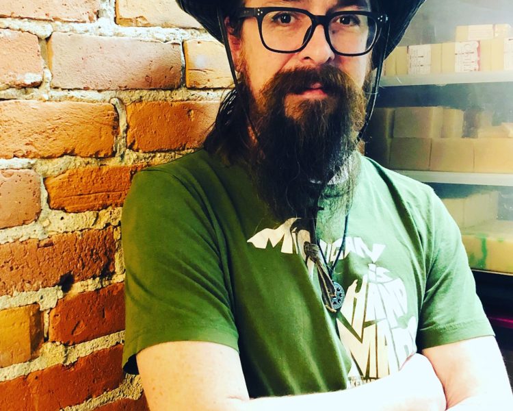 Lou Bowers handcrafts soap at Lounies Soap Co.