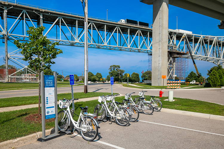 Don't have your own bike? Rent one and explore Blue Water trails from a different perspective.