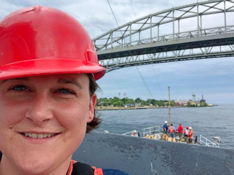 Margaret Aiken explores Port Huron from the water.