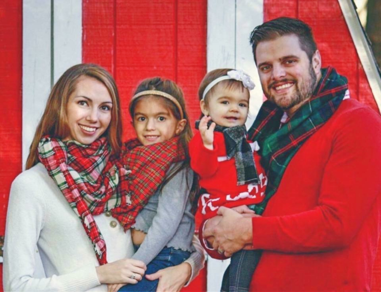 Josh and TIffany Sabo with their daughters Scarlette and Amelia.