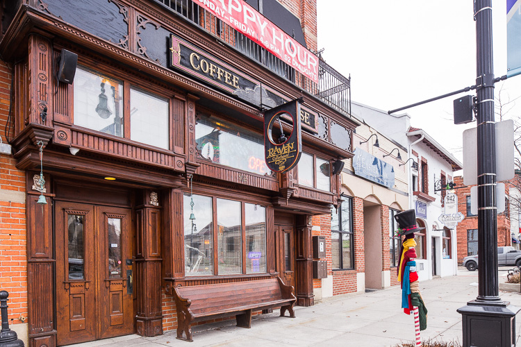 The Raven Cafe is a popular spot for coffee and a bite to eat.