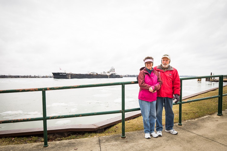 Steven and Susan Lemerand of East China enjoy watching the changing landscape of the city./David Lewinski