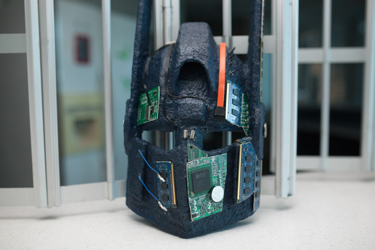 These detailed masks were created by Marysville High School students. See more like them during Art in the Park. Photo by Heather Burt