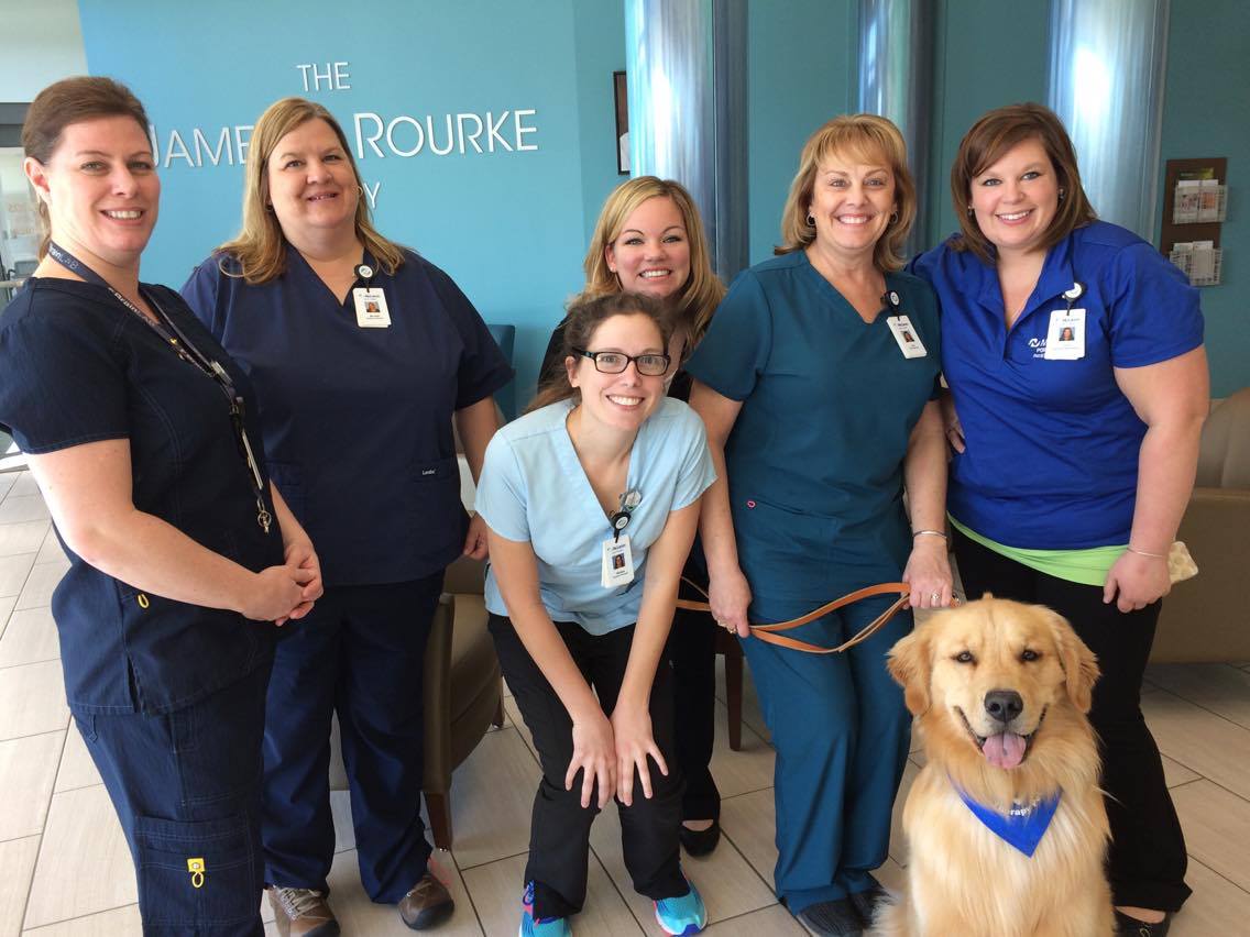 Deb Forster snapped a photo with her cancer center care team before leaving her final radiation treatment on May 3.