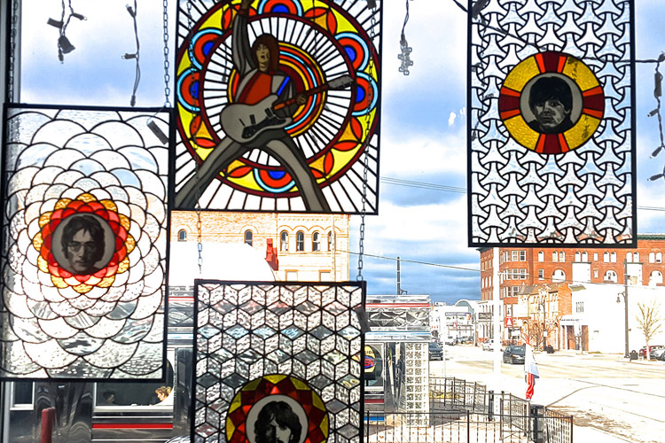 Stained glass art by Cecil Williams at Studio 1219.