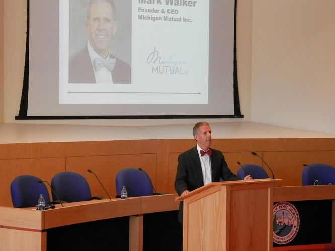Mark Walker, CEO of Michigan Mutual, Inc. encouraged the audience to not be afraid of stepping outside your comfort zone