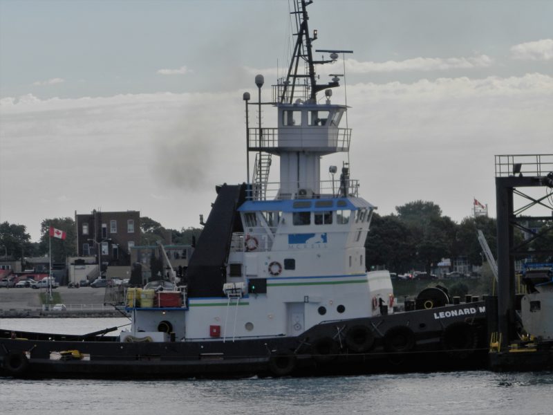 Ships come past the Great Lakes Maritime Center. (Photo by Jeri Packer)