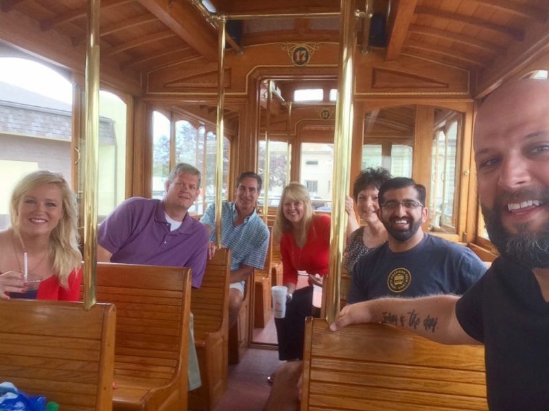 Part of Paul Singh’s 2016 Tech Tour on the trolley in Port Huron.