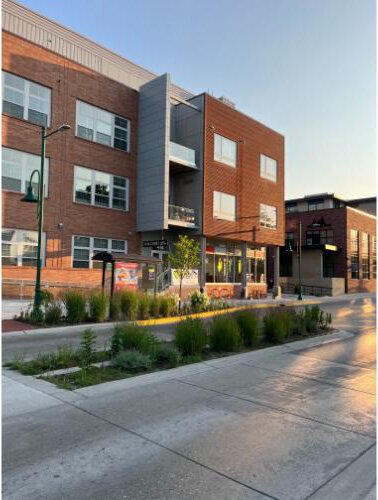 The exterior of Commongrounds in Traverse City.