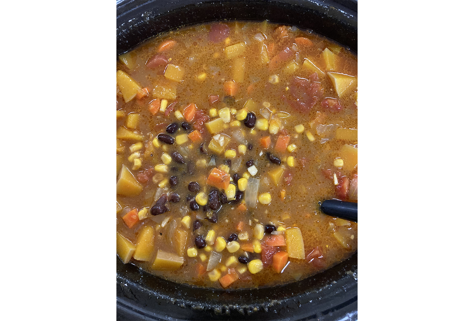 Soup made with produce from the Three Sisters Garden in Buckley.