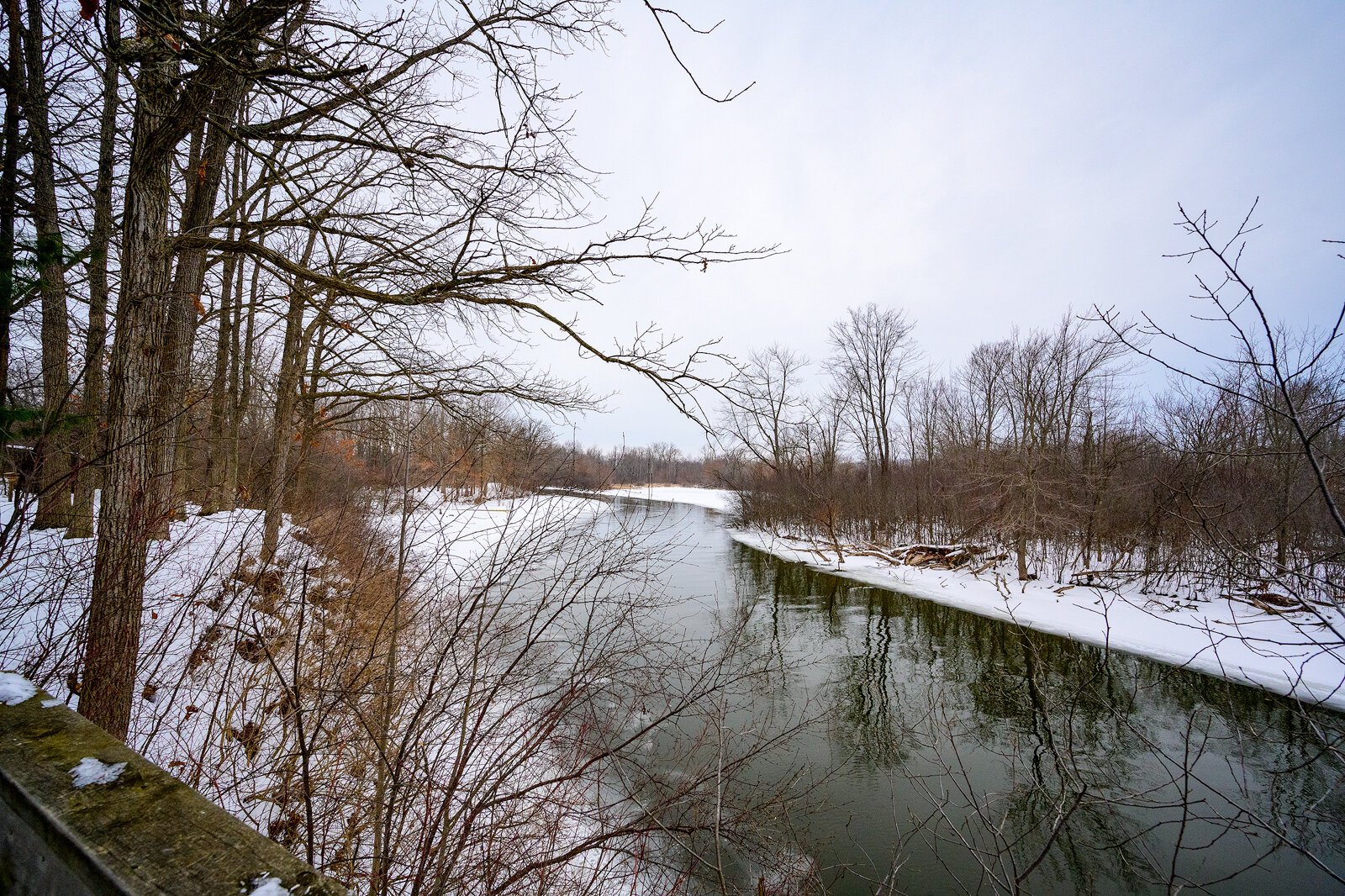 The Huron River in Oakwoods Metropark.