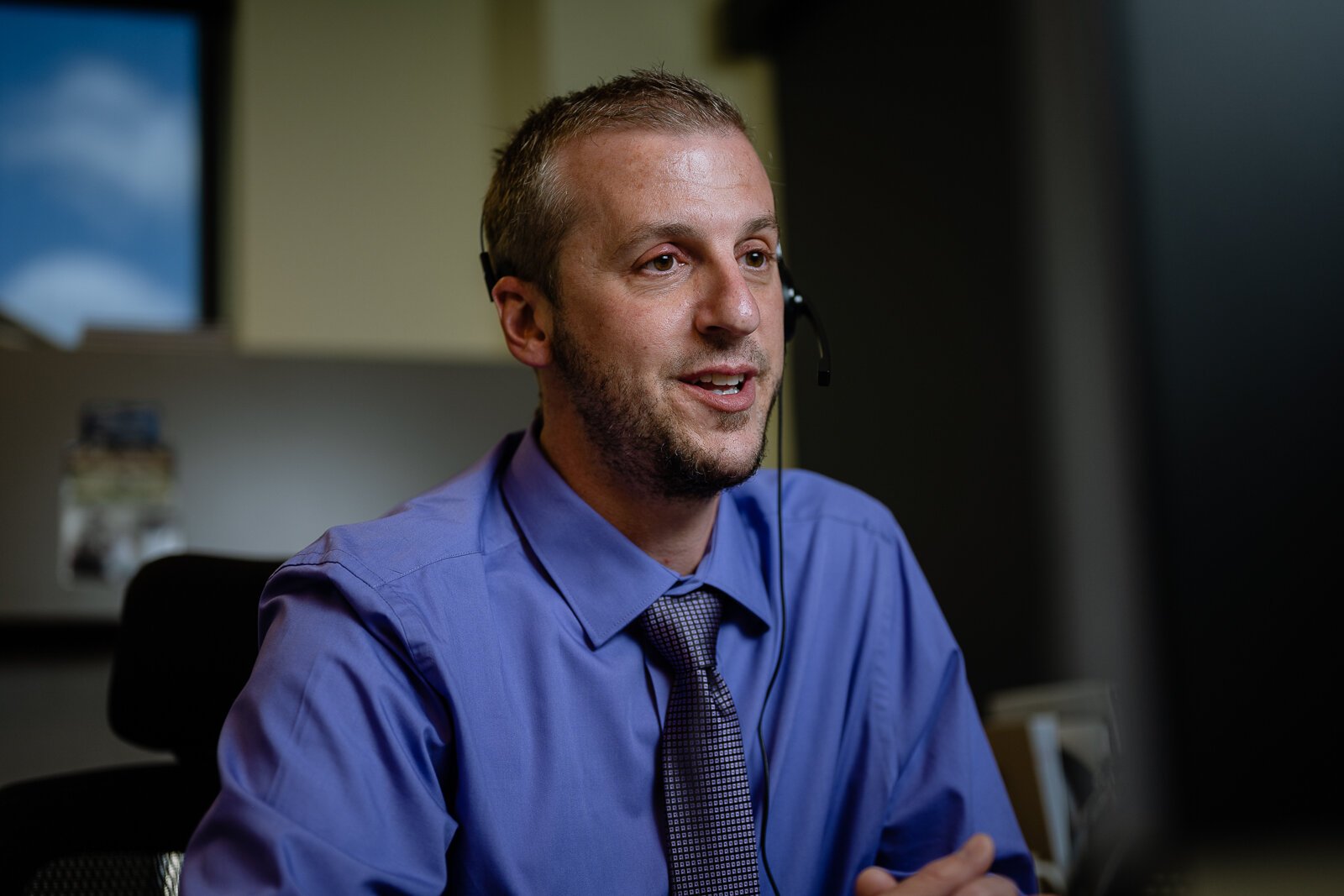 Brian Nicholson takes calls for MiCAL.