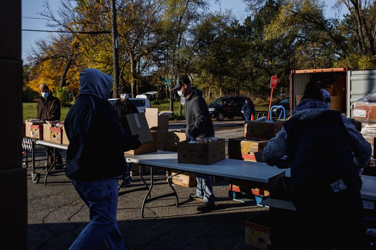 A Food Bank of Eastern Michigan distribution at the Martus Luna Food Pantry in Flint.