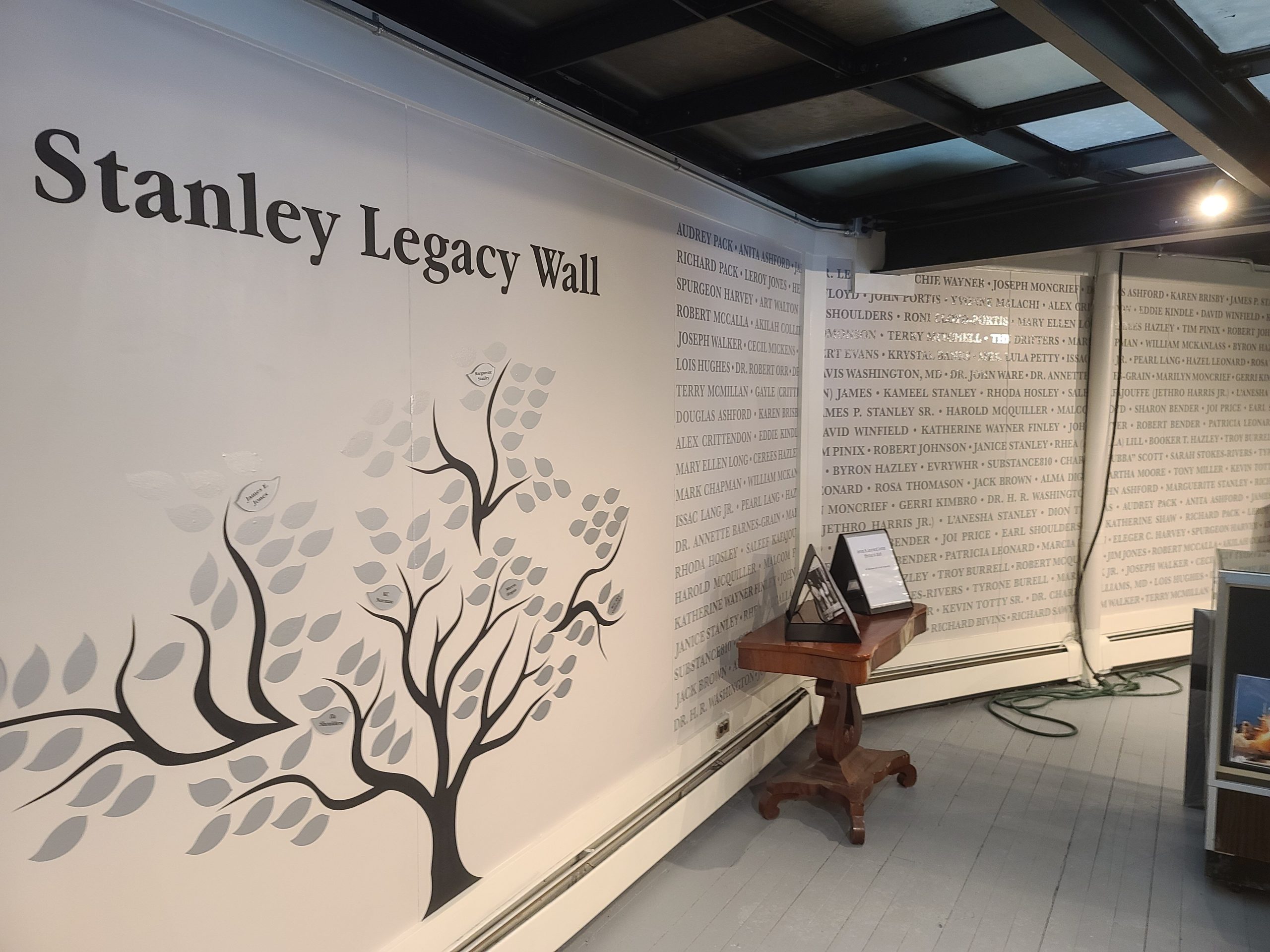 The James Sr. & Marguerite Stanley Legacy Wall.