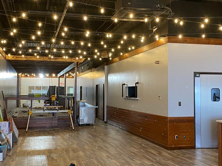 The interior of TAP Café takes shape