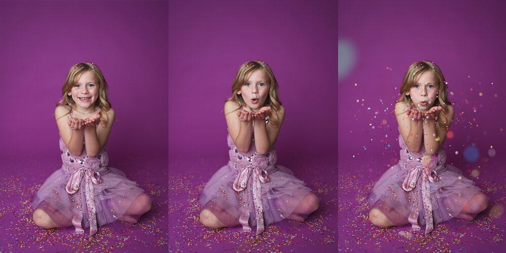 Creativity is the name of the game when it comes to making sure children have fun while getting their photo taken.