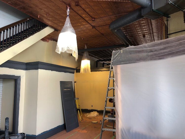 Work progresses at the site of Power 88.3 FM and 90.7 Hope FM's new home in downtown Port Huron.