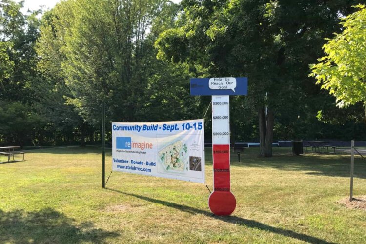 Thanks to community support, the children of St. Clair will be getting a new playscape at Greig Park.