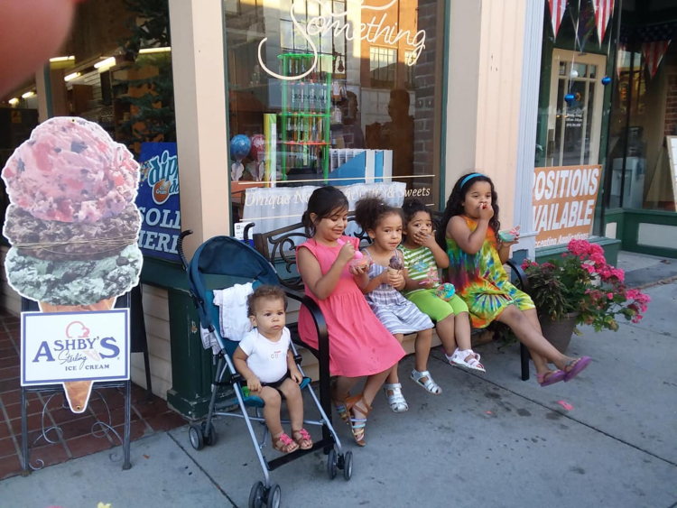 Sweet girls enjoy a summer treat from A Little Something.