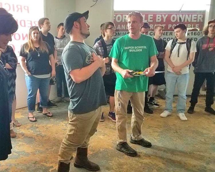 Jason Stier, right, is working with area teens to create the River Rec Teen Zone.